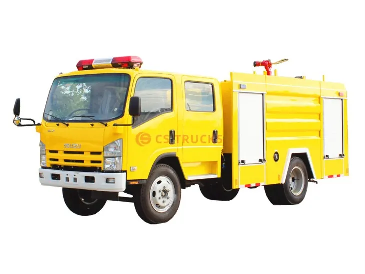 Isuzu NPR Yellow Fire Protection Truck