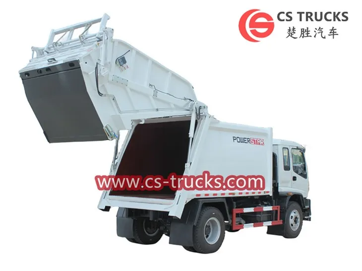 waste management rear loader garbage truck