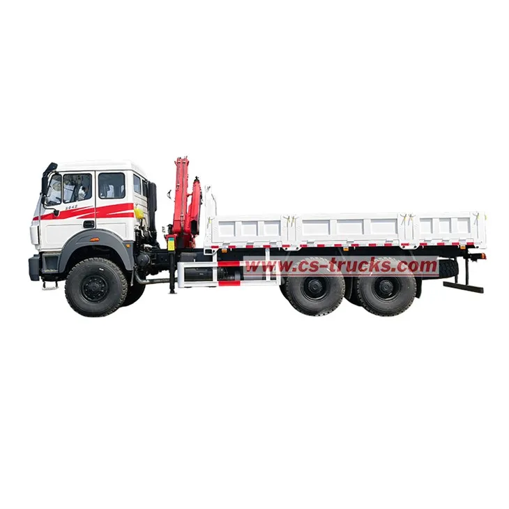Beiben 6 Wheeler 2642 Offroad Dropside Truck With Crane best