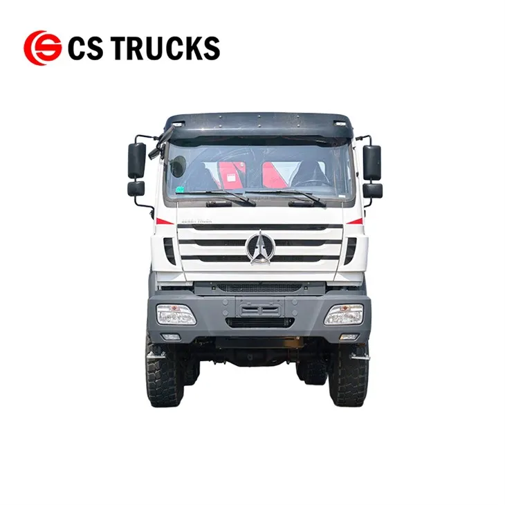 Beiben 6 Wheeler 2642 Offroad Dropside Truck With Crane price
