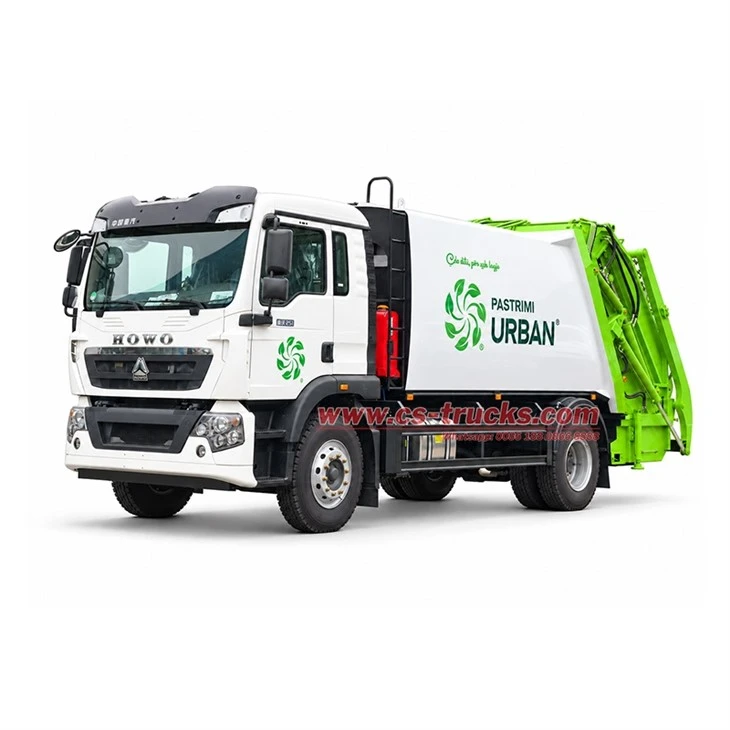 HOWO MC07.25 251HP Euro 6 Refuse Compactor Truck 14cbm for Ouagadougou City Cleaning