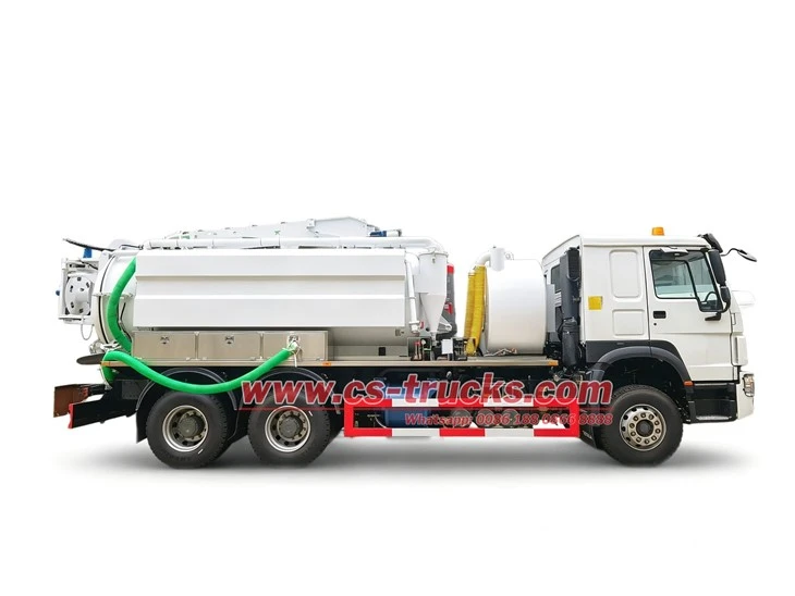 HOWO 10000 Liters Combined Vacuum Jetting Vehicle factory
