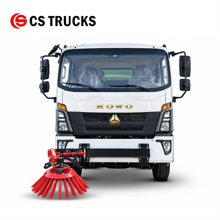 HOWO Euro 3 140HP street sweeper vehicle for airport ground cleaning