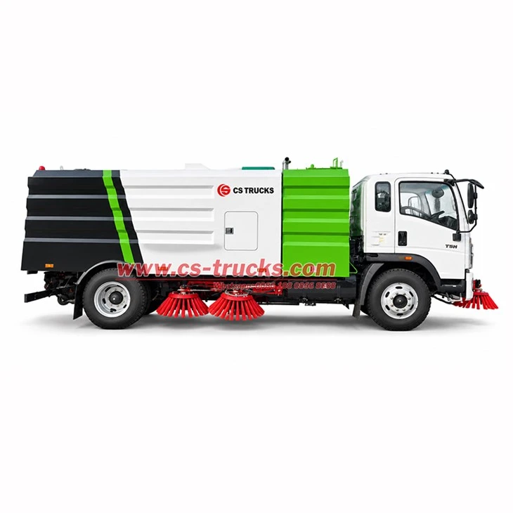 HOWO 6CBM combination sweeper truck factory for city road sweeping