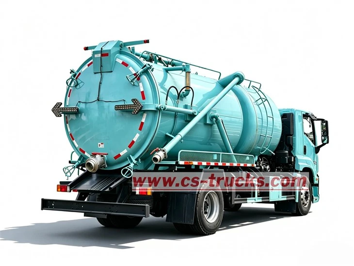 ISUZU 15000Liters Sludge Suction Water Jetting Truck factory
