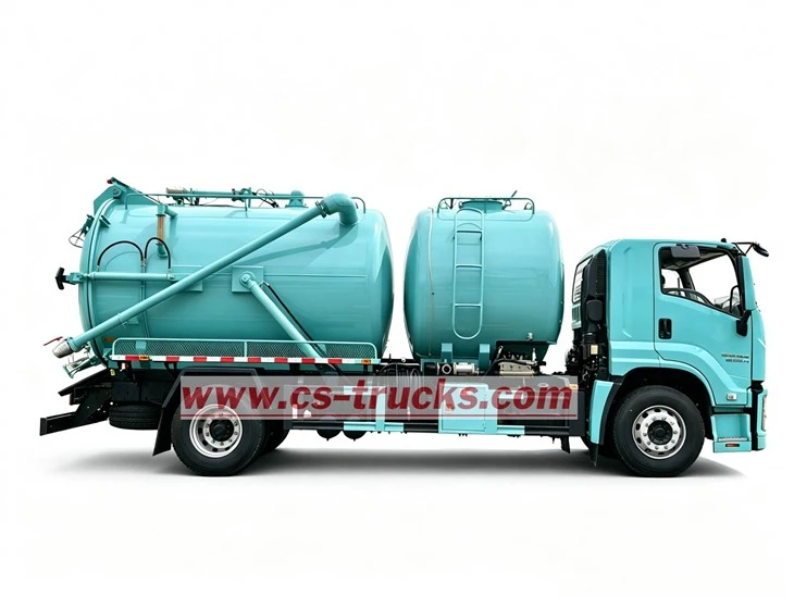 ISUZU 15000Liters Sludge Suction Water Jetting Truck high quality