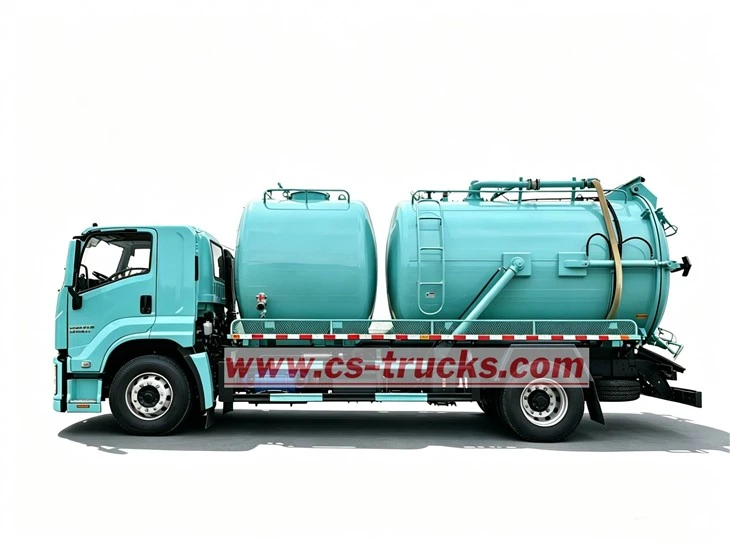 ISUZU 15000Liters Sludge Suction Water Jetting Truck price