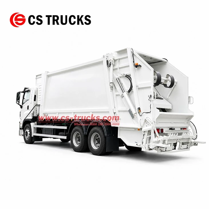 ISUZU 30 Cubic Meter Rear Loading Trash Compactor Truck 6UZ1 Engine Euro 6 for City Garbage Collection in Nigeria