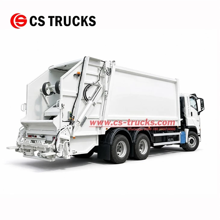 ISUZU 6x4 Rear Loader Refuse Compactor Vehicle 380HP 30 CBM for Commercial Waste Disposal in Fiji
