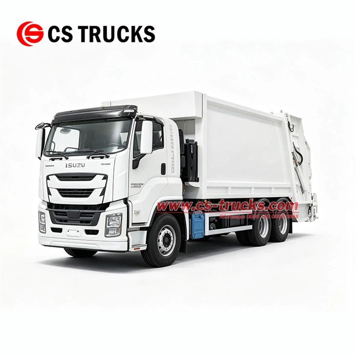 ISUZU 6UZ1 380HP Euro 6 Diesel Rear Loader Garbage Truck with 30 CBM Hopper for Waste Disposal in Fiji