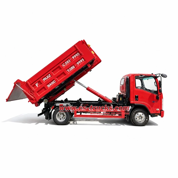 ISUZU 5 Ton 4x2 Hook Hoist Roll-Off Truck for City Refuse Transport Mongolia
