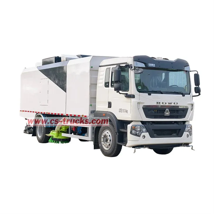 Kenya HOWO Street Sweeper Truck With Broom factory