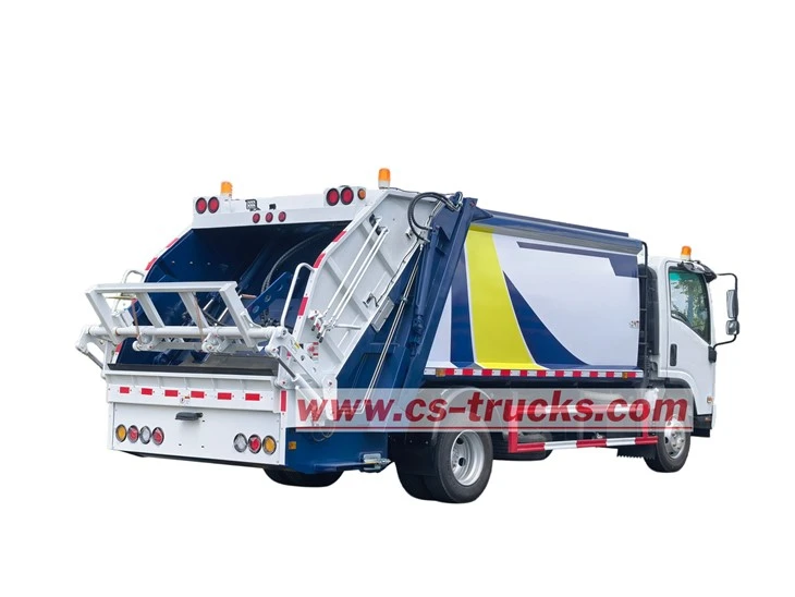 Philippines 10CBM Rear End Loader Compactor Truck ISUZU factory
