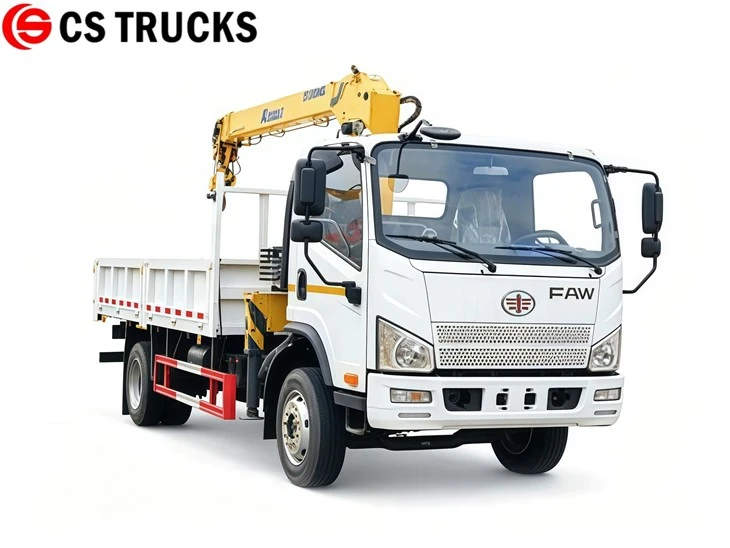 Rwanda 3.2Tons Boom Loader Crane Truck FAW suppliers
