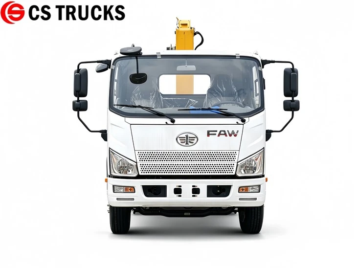 Rwanda 3.2Tons Boom Loader Crane Truck FAW price