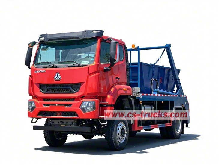 Tahiti HOWO 4X4 8Ton Skip Loaders Factory suppliers