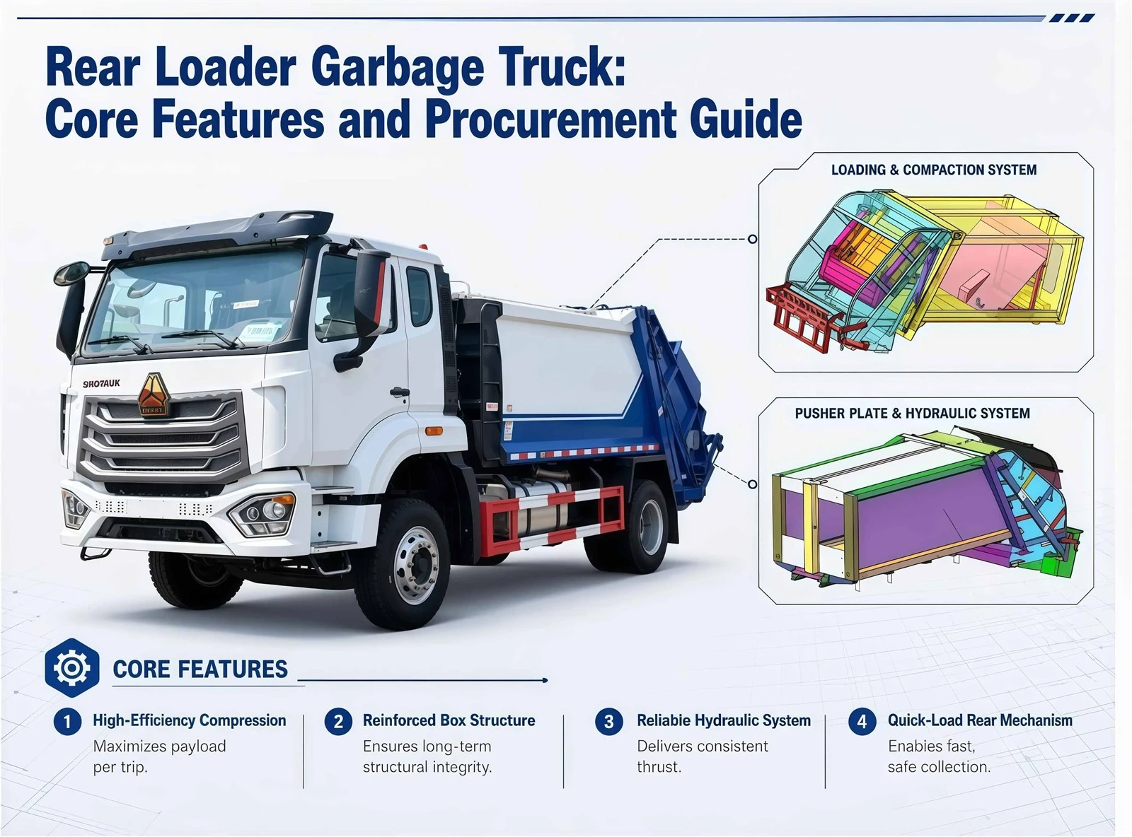 Rear Loader Garbage Truck: Key Features and Procurement Guide Rear Loader Garbage Truck: Key Features and Procurement Guide