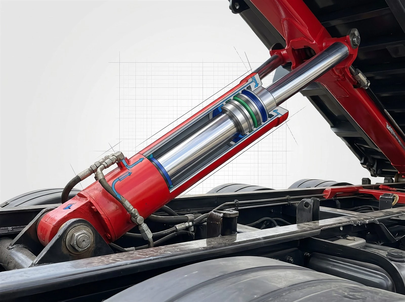 Hydraulic Cylinder of Hook and Lift Truck Hydraulic Cylinder of Hook and Lift Truck