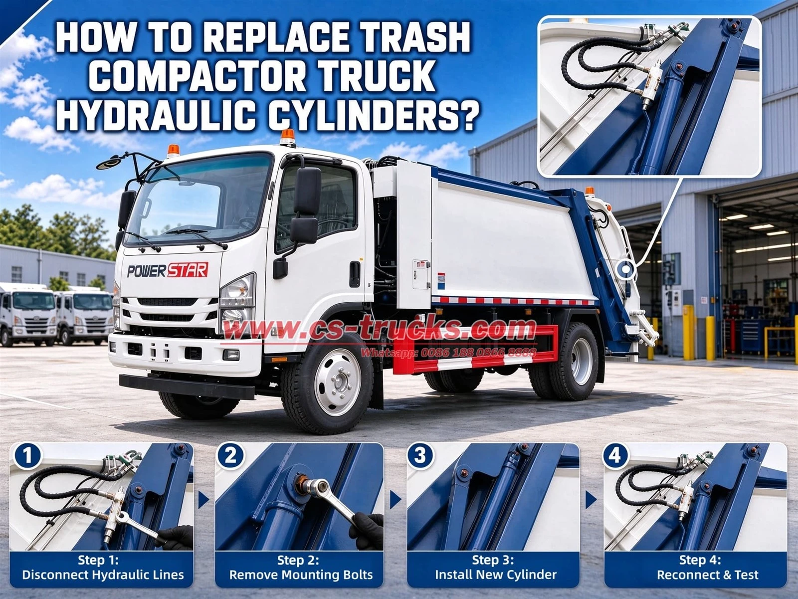 How to Replace Trash Compactor Truck Hydraulic Cylinders? How to Replace Trash Compactor Truck Hydraulic Cylinders?