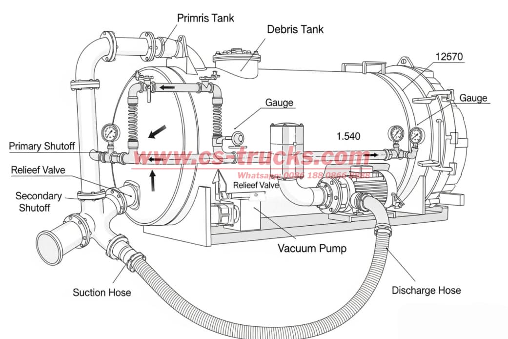How does a vacuum sewage truck work? How does a vacuum sewage truck work?