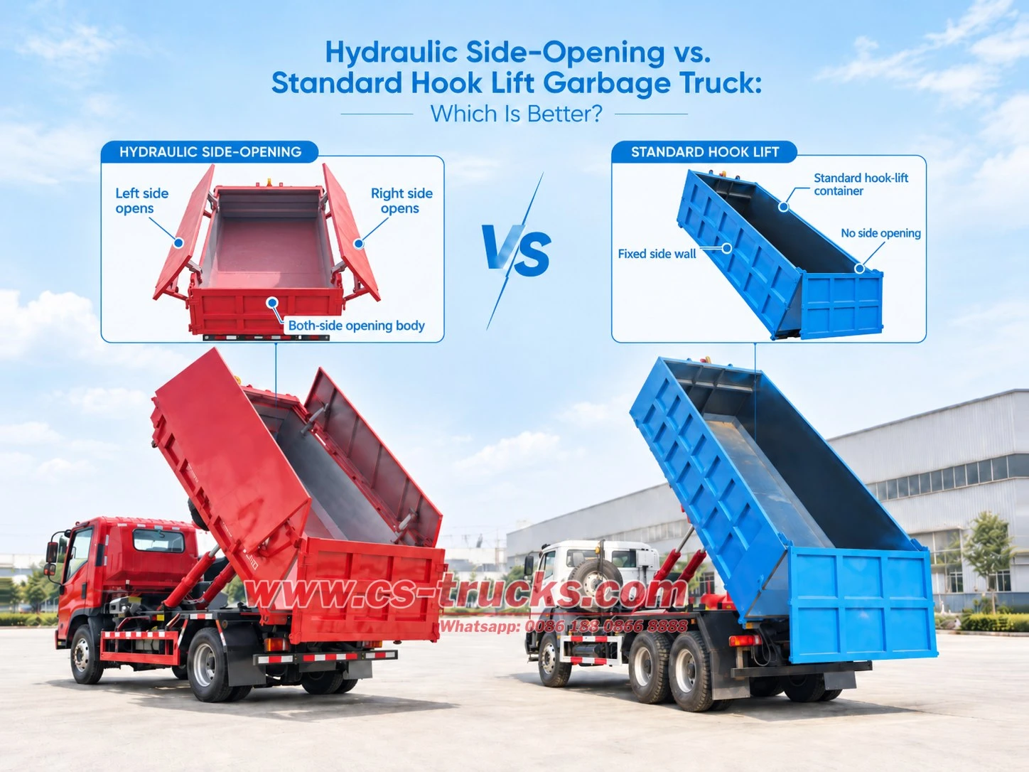 Hydraulic Side-Opening vs Standard Hook Lift Garbage Truck Which Is Better Hydraulic Side-Opening vs Standard Hook Lift Garbage Truck Which Is Better