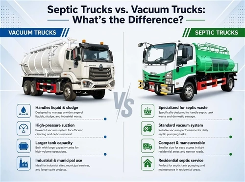Septic Trucks vs. Vacuum Trucks: What’s the Difference?