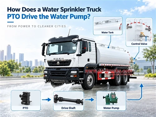 How Does a Water Sprinkler Truck PTO Drive the Water Pump?