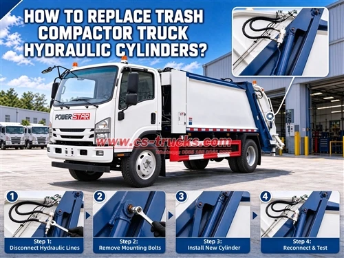 How to Replace Trash Compactor Truck Hydraulic Cylinders?