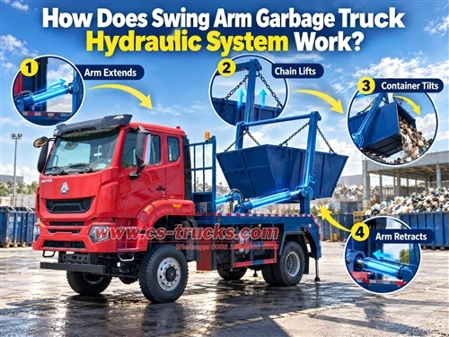 How Does Swing Arm Garbage Truck Hydraulic System Work?