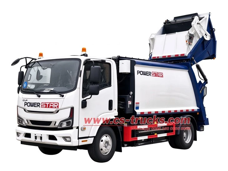 ISUZU Electricity Rear Loader Compactor With 100KW PMSM