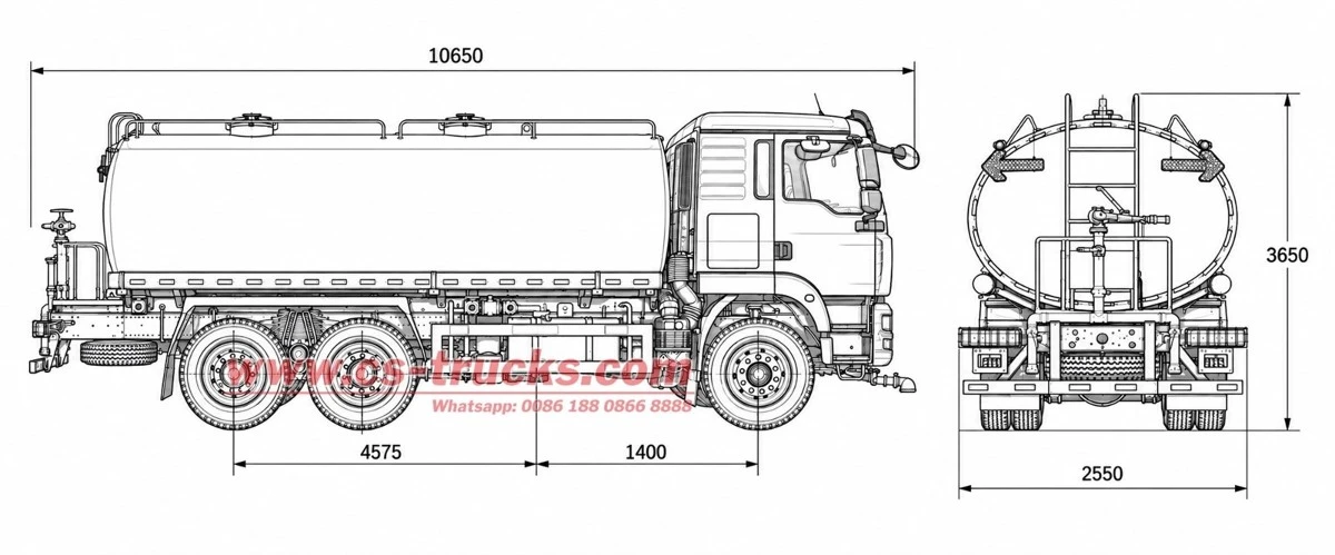 Structure Diagram of HOWO Water Sprinkling Truck Structure Diagram of HOWO Water Sprinkling Truck