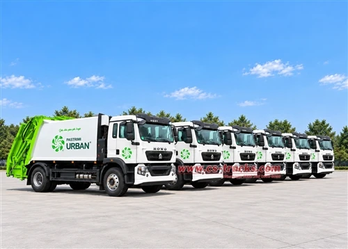 6 Units HOWO Waste Compactor Truck Export To Burkina Faso