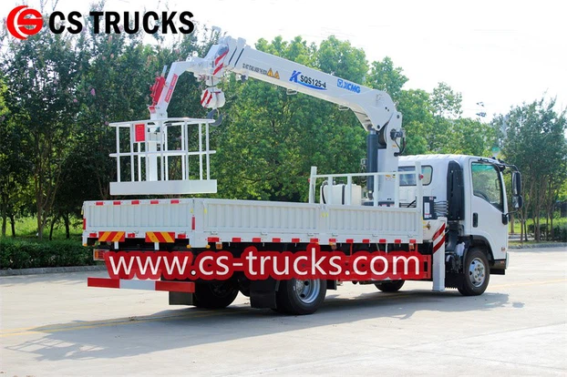 ISUZU NPR 5tons crane truck with aerial bucket ISUZU NPR 5tons crane truck with aerial bucket