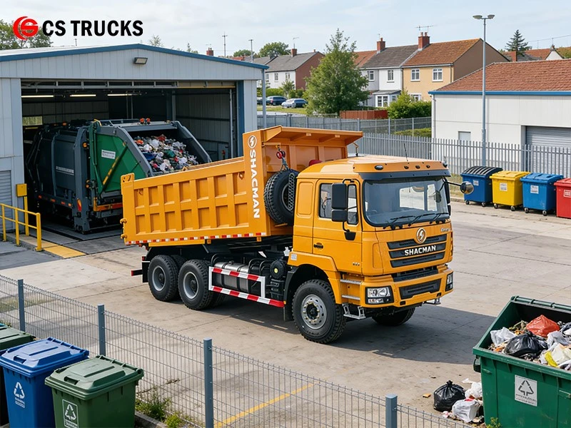 SHACMAN Lifting Dump Truck For Waste Transfer Stations SHACMAN Lifting Dump Truck For Waste Transfer Stations