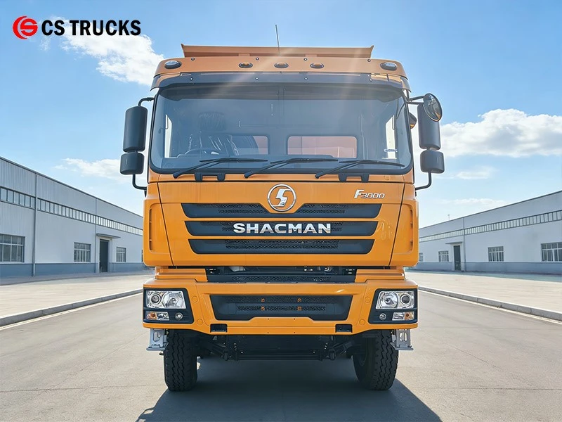 Front View of SHACMAN Hooklift Dumpster Truck Front View of SHACMAN Hooklift Dumpster Truck