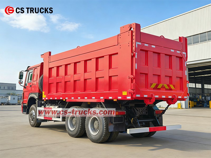 Rear Left View of HOWO 25 Tons Construction Dumpster Truck Rear Left View of HOWO 25 Tons Construction Dumpster Truck