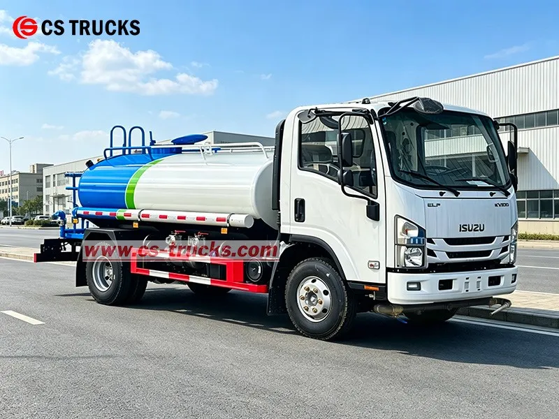 Front Right view of ISUZU KV100 4000L 4x2 water bowser truck for road construction Philippines Front Right view of ISUZU KV100 4000L 4x2 water bowser truck for road construction Philippines