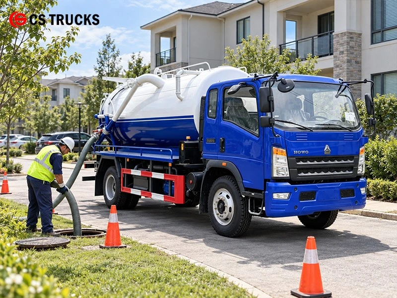HOWO 168HP 12000L 4x2 Residential Septic System Service Pumper HOWO 168HP 12000L 4x2 Residential Septic System Service Pumper