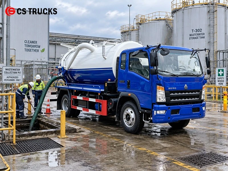 HOWO 168HP 12000L 4x2 Industrial Plant Sludge Disposal Truck HOWO 168HP 12000L 4x2 Industrial Plant Sludge Disposal Truck