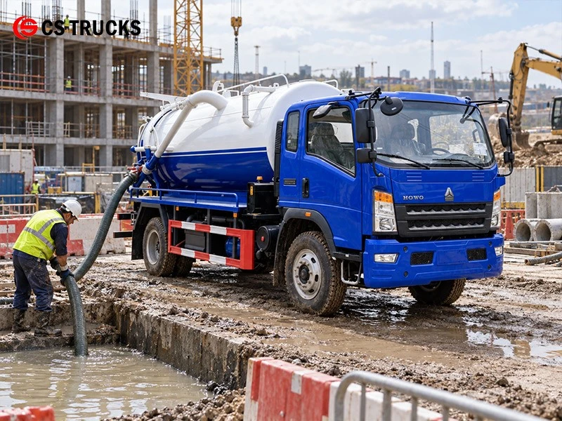 HOWO 168HP 12000L 4x2 Euro 3 Septic Pumper for Construction Sites HOWO 168HP 12000L 4x2 Euro 3 Septic Pumper for Construction Sites