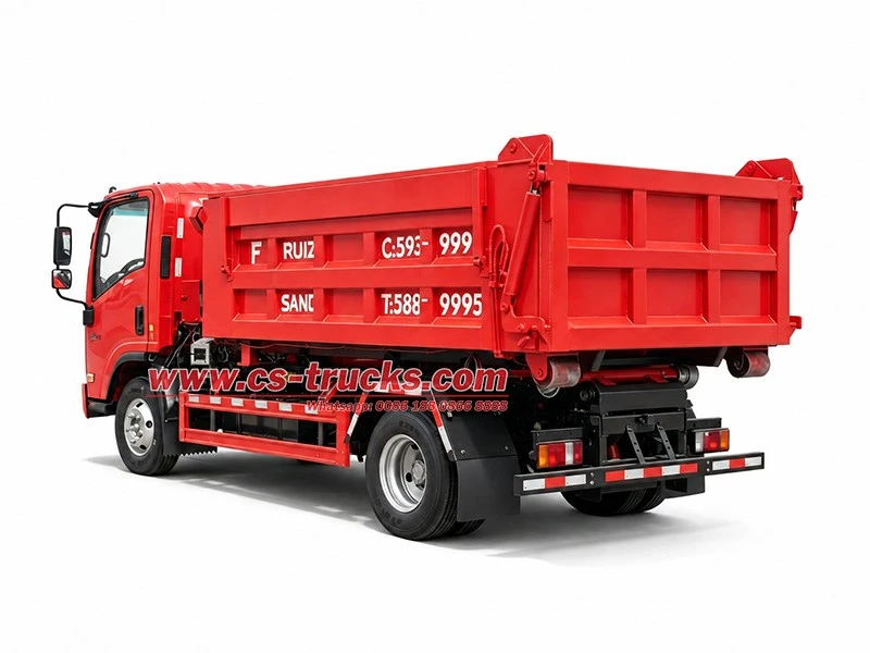ISUZU 5 Ton 4x2 Hooklift Garbage Truck for City Refuse Transport Sao Tome ISUZU 5 Ton 4x2 Hooklift Garbage Truck for City Refuse Transport Sao Tome
