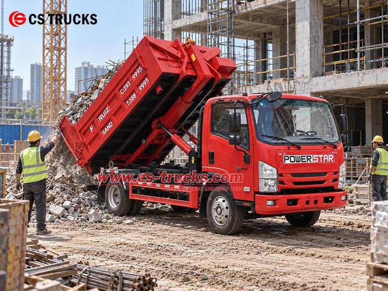 ISUZU 5 Ton Hook Lift Garbage Truck for Construction Debris Removal ISUZU 5 Ton Hook Lift Garbage Truck for Construction Debris Removal