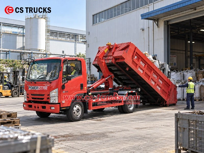ISUZU 5 Ton Hook Lift Garbage Truck for Industrial Waste Handling ISUZU 5 Ton Hook Lift Garbage Truck for Industrial Waste Handling