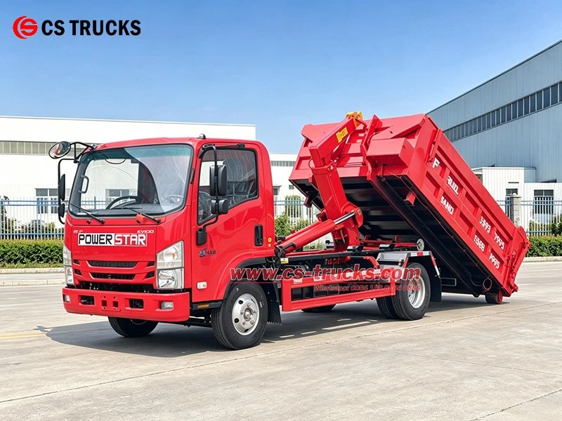 ISUZU 5 Ton 4x2 Skip Loader Garbage Truck for Street Cleaning Fiji ISUZU 5 Ton 4x2 Skip Loader Garbage Truck for Street Cleaning Fiji
