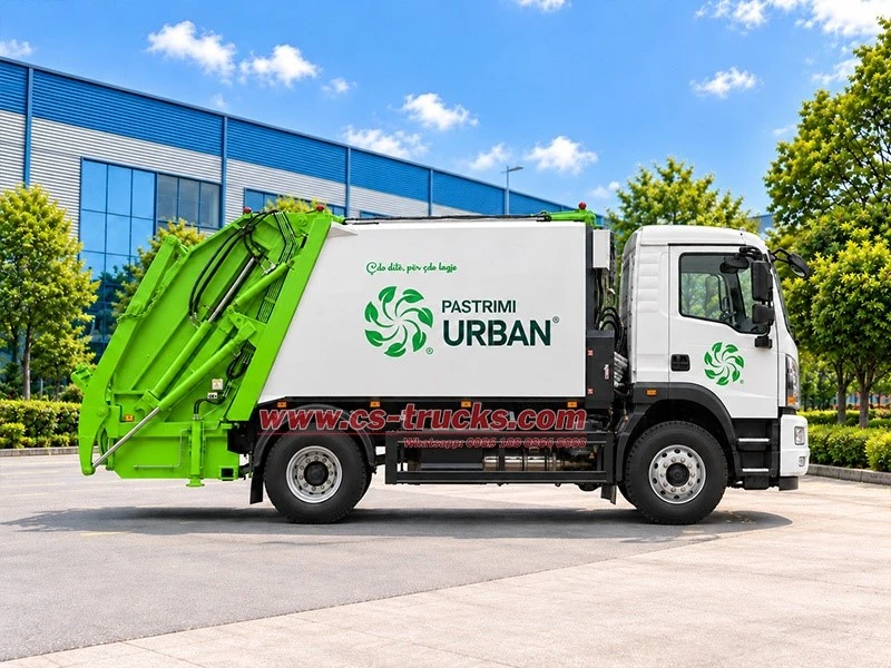 Right view of HOWO 251HP 14cbm solid waste compactor truck Right view of HOWO 251HP 14cbm solid waste compactor truck