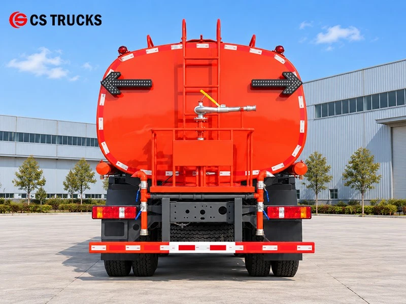 Rear view of HOWO 370HP Euro II diesel water sprinkler tanker Rear view of HOWO 370HP Euro II diesel water sprinkler tanker
