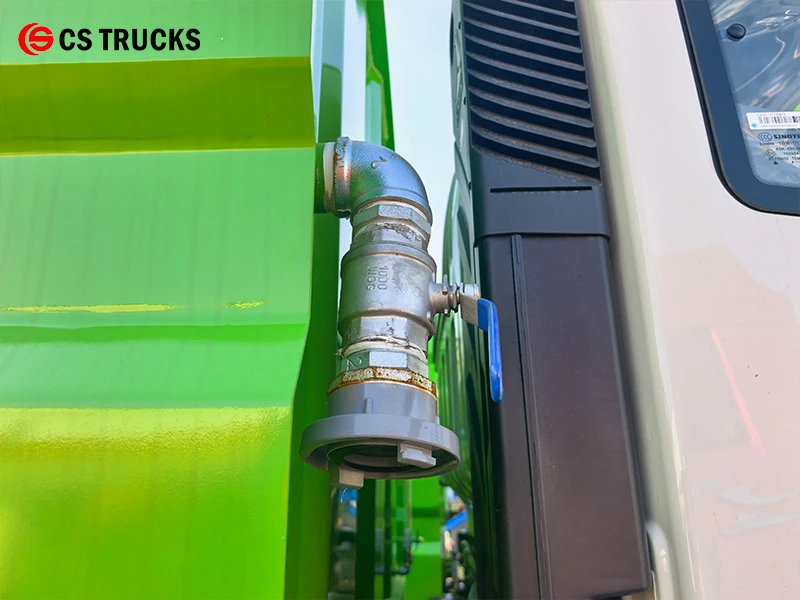 HOWO Sweeper Truck Side Water Filling Port With Ball Valve HOWO Sweeper Truck Side Water Filling Port With Ball Valve