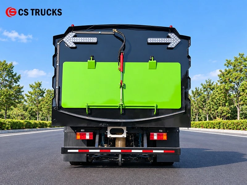 Rear view of HOWO T3M chassis street sweeper vacuum truck for airport apron Rear view of HOWO T3M chassis street sweeper vacuum truck for airport apron