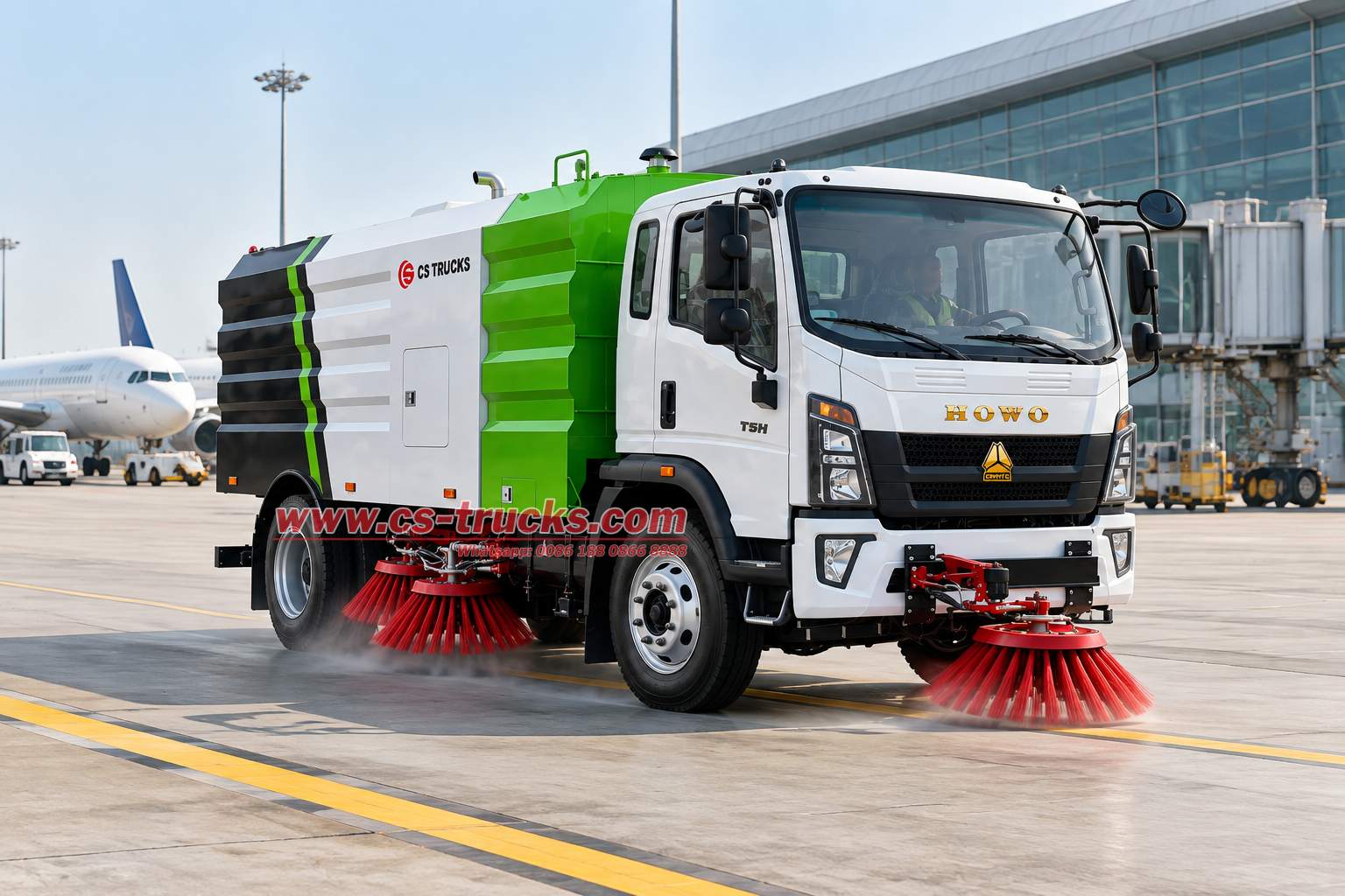 HOWO 140HP 6CBM 4x2 Airport Sweeping Truck HOWO 140HP 6CBM 4x2 Airport Sweeping Truck