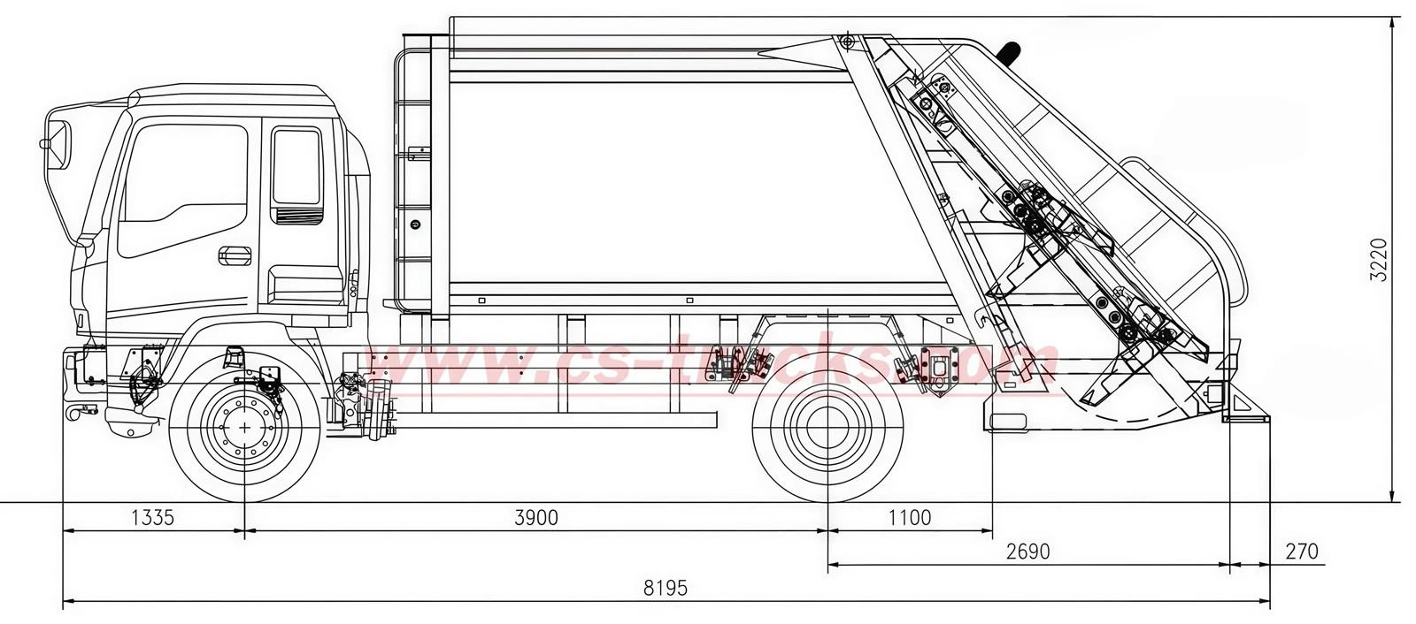 HOWO 10CBM used compactor truck for sale